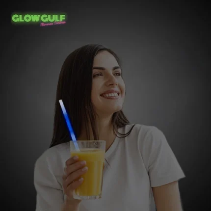 blue glow straw for party