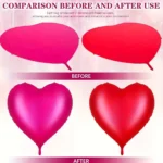 Balloon Heart Shape 1.7M - Pink, RED-113