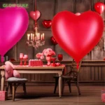 Balloon Heart Shape 1.7M - Pink-Red
