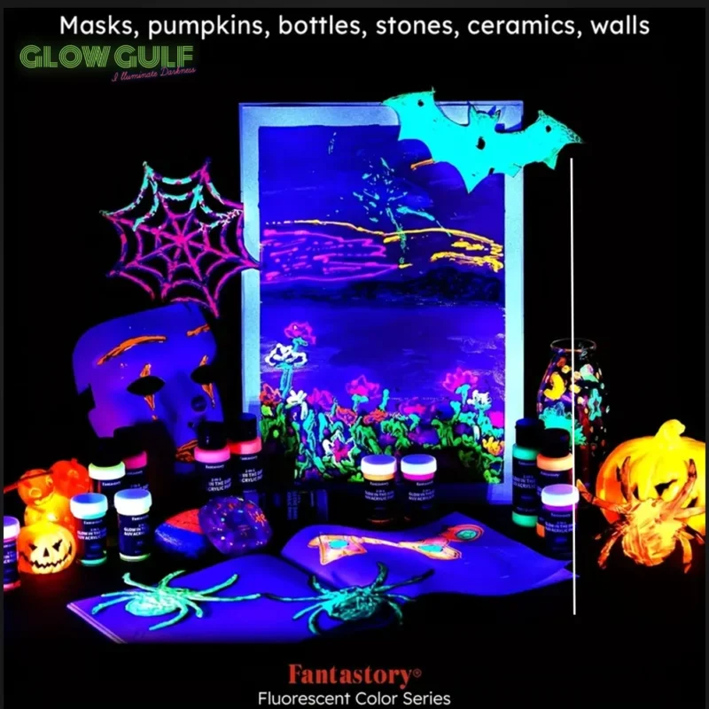 Neon Acrylic Paint x 8 Colors